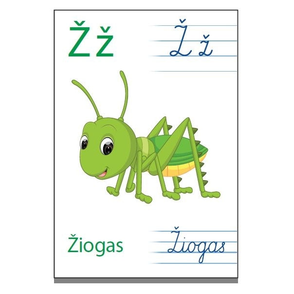 Pažįstu raides 33 kortelių rinkinys – vaizdas 4