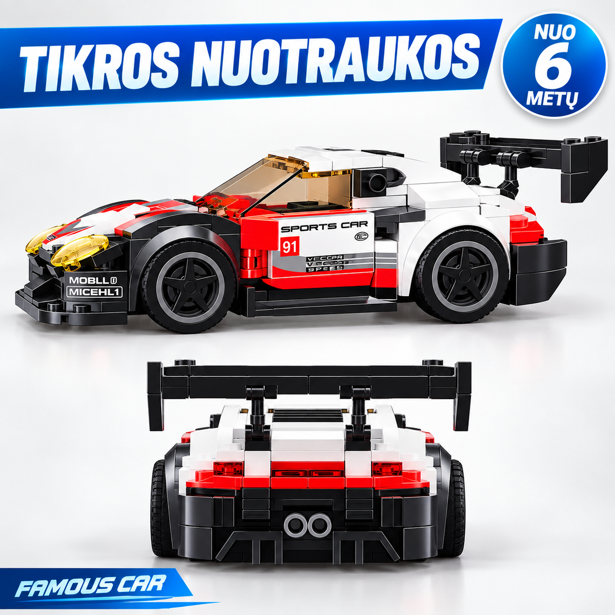 Pingao Blocks 95023 automobilio vaizdai