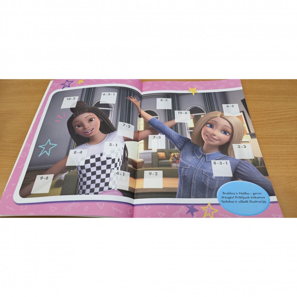 Skaičiuok su Barbie Atimtis Knygelės puslapio pavyzdys – vaizdas 2