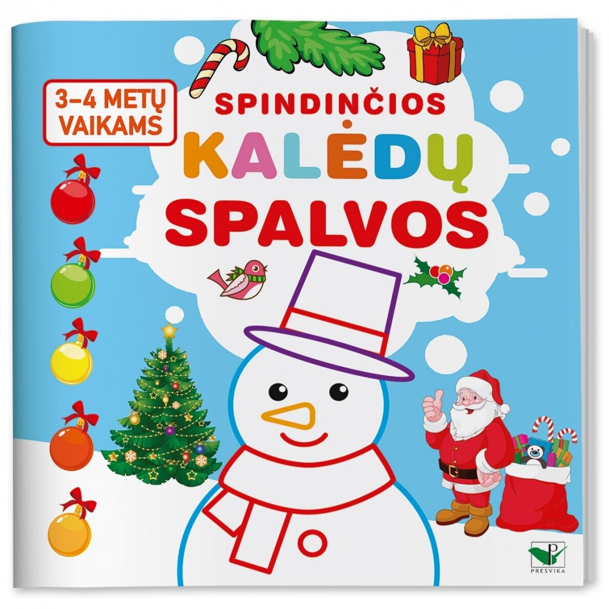 Knygelė Spindinčios Kalėdų spalvos 3-4 metų vaikams – pagrindinis vaizdas