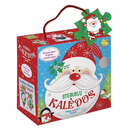 Stebuklų Kalėdos Rinkinys 4-5 metų vaikams (dėlionė, figūrėlės, knygelė) – pagrindinis vaizdas