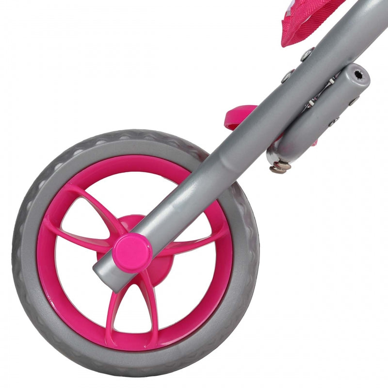 WOOPIE ROYAL rožinės širdies formos triratis lėlių vežimėlis – vaizdas 5