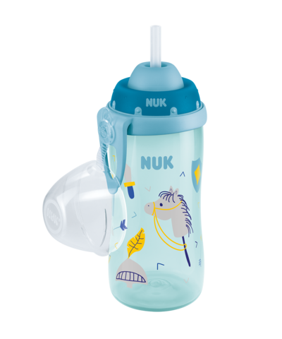 NUK 255410 300ml FLEXI gertuvė su šiaudeliais – vaizdas 2