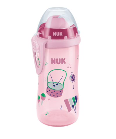 NUK 255410 300ml FLEXI gertuvė su šiaudeliais – vaizdas 3