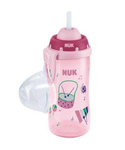 NUK 255410 300ml FLEXI gertuvė su šiaudeliais – vaizdas 4