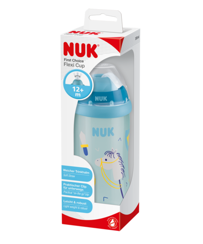 NUK 255410 300ml FLEXI gertuvė su šiaudeliais – vaizdas 5