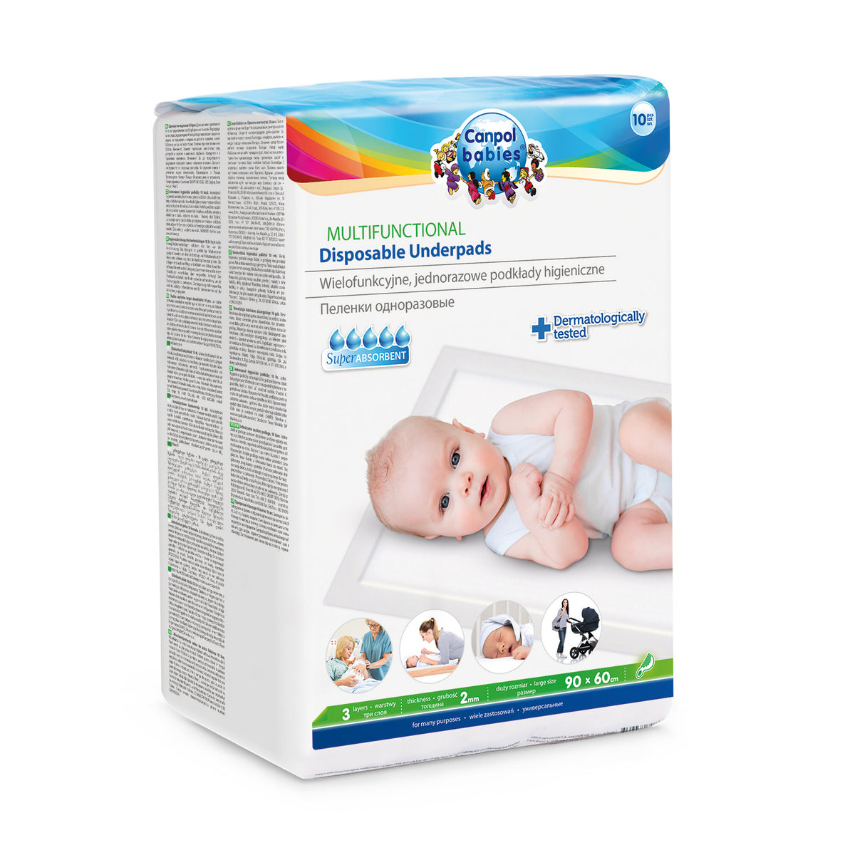 CANPOL BABIES vienkartiniai paklotėliai 60x90cm – pagrindinis vaizdas