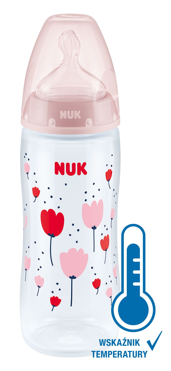 NUK 216248 FC+ PP buteliukas 360 ml su temperatūros indikatoriumi silikoniniu speneliu 6-18 mėn XL – pagrindinis vaizdas