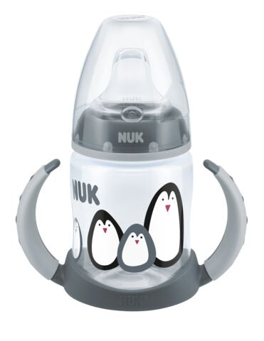 NUK 215325 buteliukas 150ml FC Monochrome su rankena ir neišsiliejančiu silikoniniu kandikliu - vaizdas 2