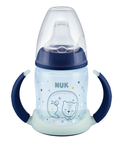 NUK 215326 FC buteliukas 150ml su rankenėlėmis šviečia tamsoje NAKTIS, priekis – vaizdas 2