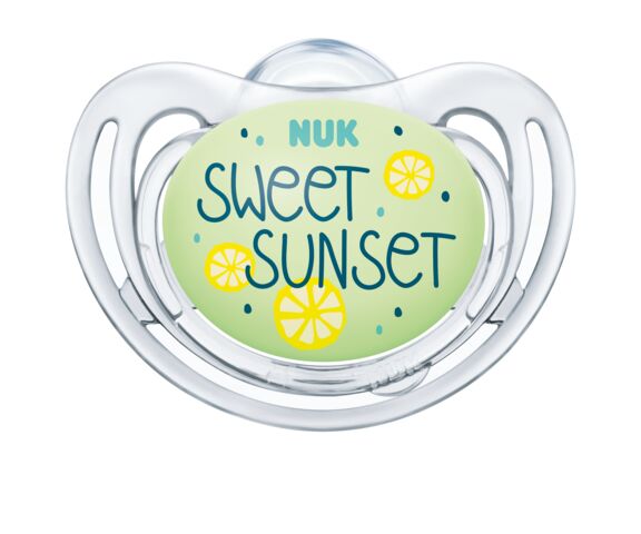 NUK 176280 Silikoninis čiulptukas 6-18mėn FREESTYLE FRUITS 2vnt