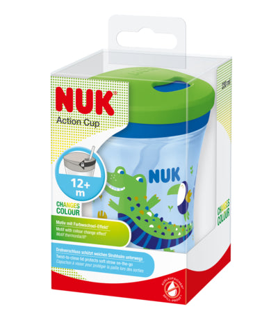 NUK 255574 EVOLUTION ACTION CUP 230 ml 12+ KAMELEON neišsiliejantis puodelis – vaizdas 3