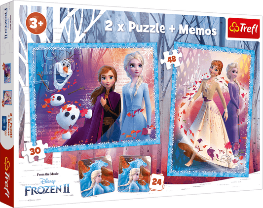 TREFL 90814 Dėlionė 2in1 + atmintinės Frozen