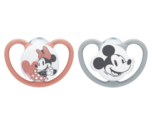 NUK 175281 Čiulptukas 0-6 silikoninis SPACE Mickey Mouse 2vnt - pagrindinis vaizdas