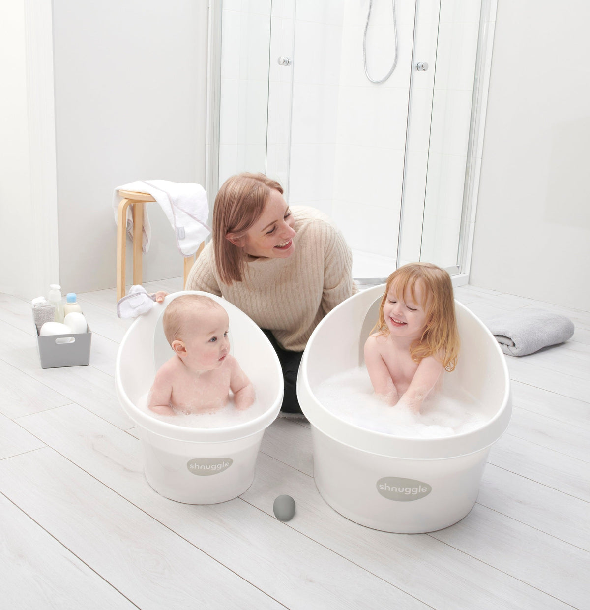 Shnuggle STB-WGY-EUR Pilka mažylio vonelė