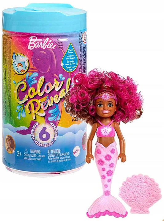 Barbie Color Reveal Chelsea Mermaid Doll Colorful Surprise lėlė