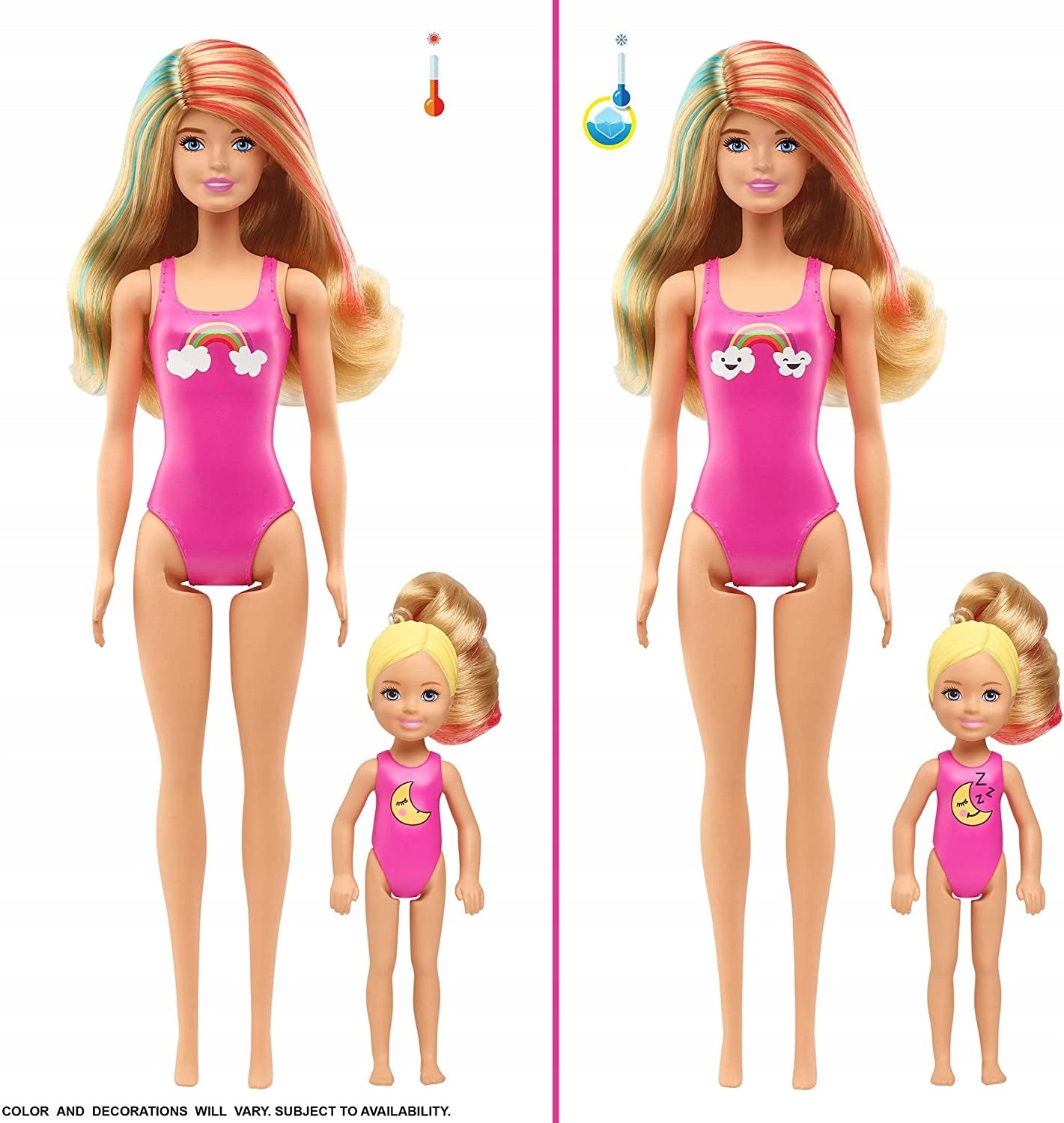Barbie Color Reveal Slumber Party lėlės