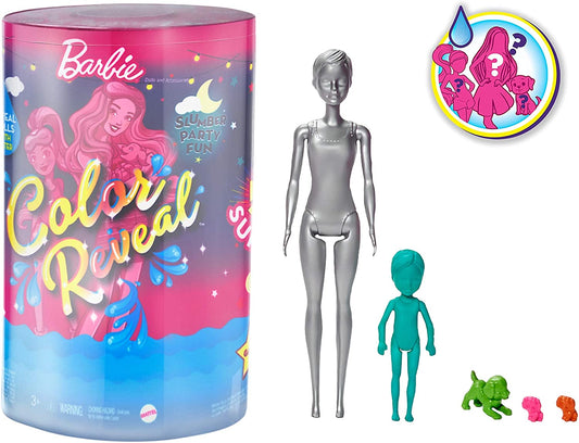Barbie Color Reveal Slumber Party lėlės