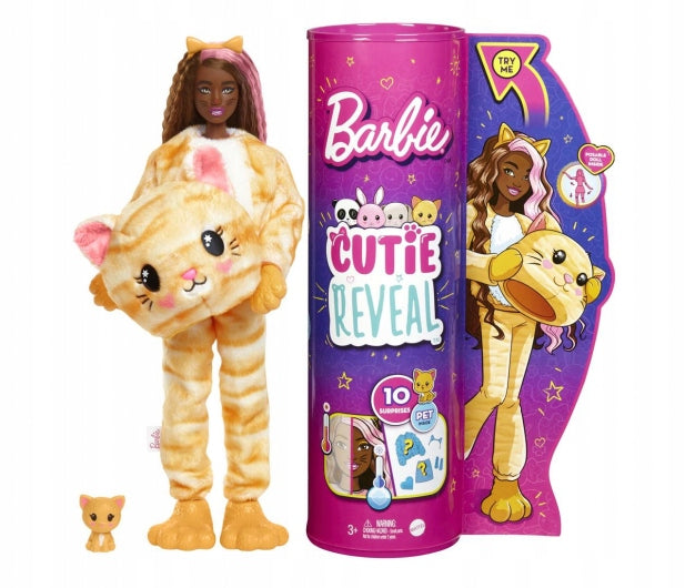 Barbie Cutie Reveal Lėlė, persirengusi kačiuku