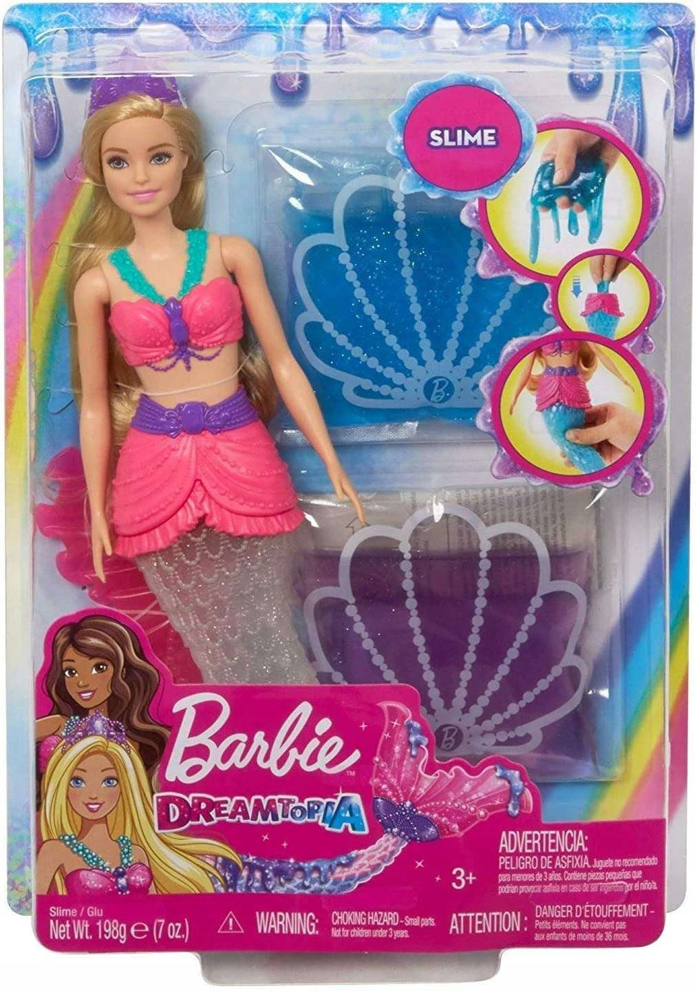 Barbie Mermaid Glitter Slime undinėlė lėlė