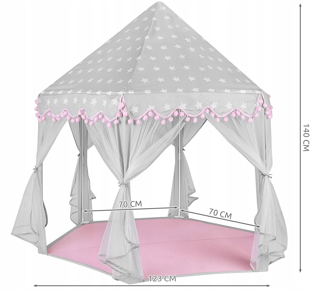 Vaikų palapinė pilka pilis