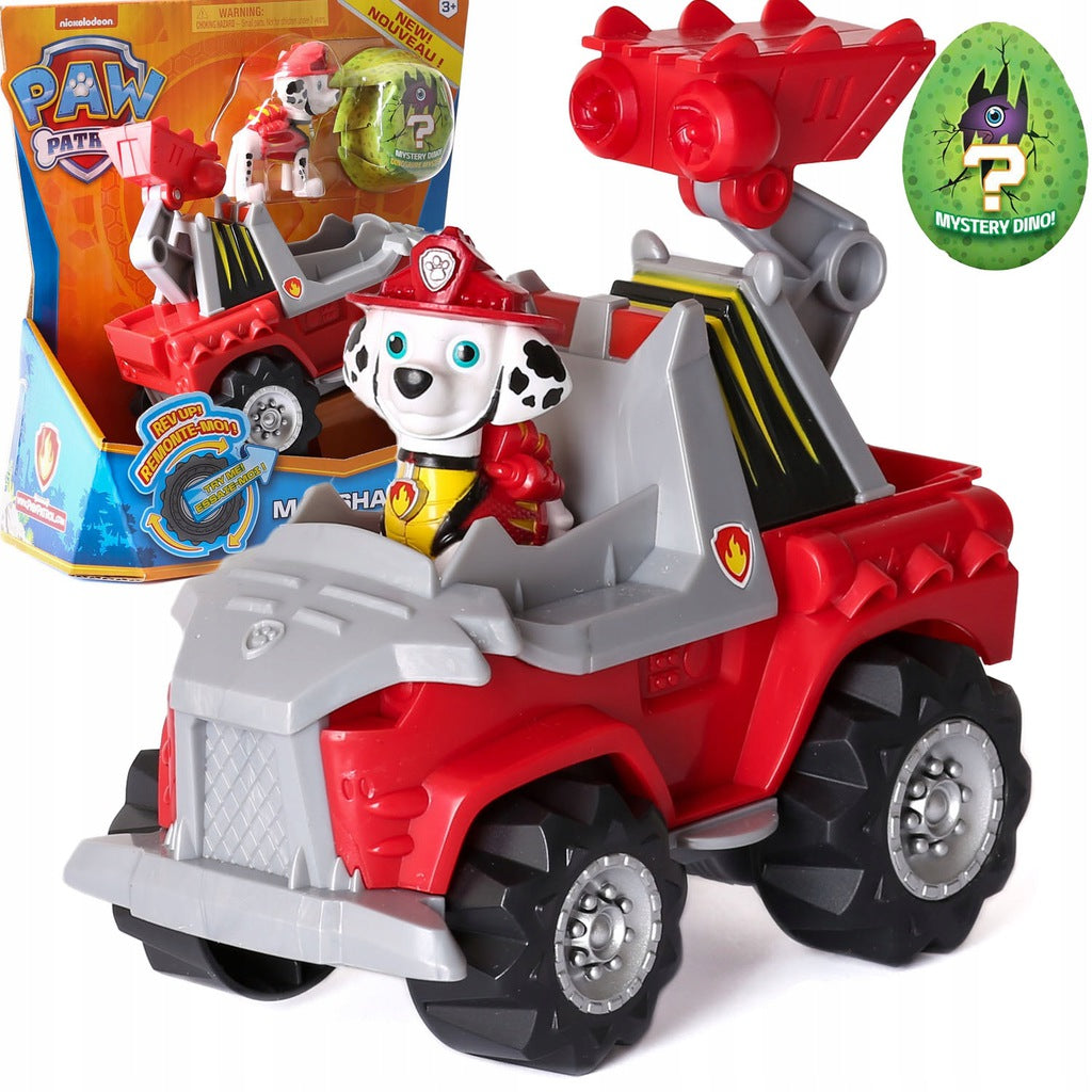 Paw Patrol  Marshall Dino figūrėlė ir gaisrinės automobilis