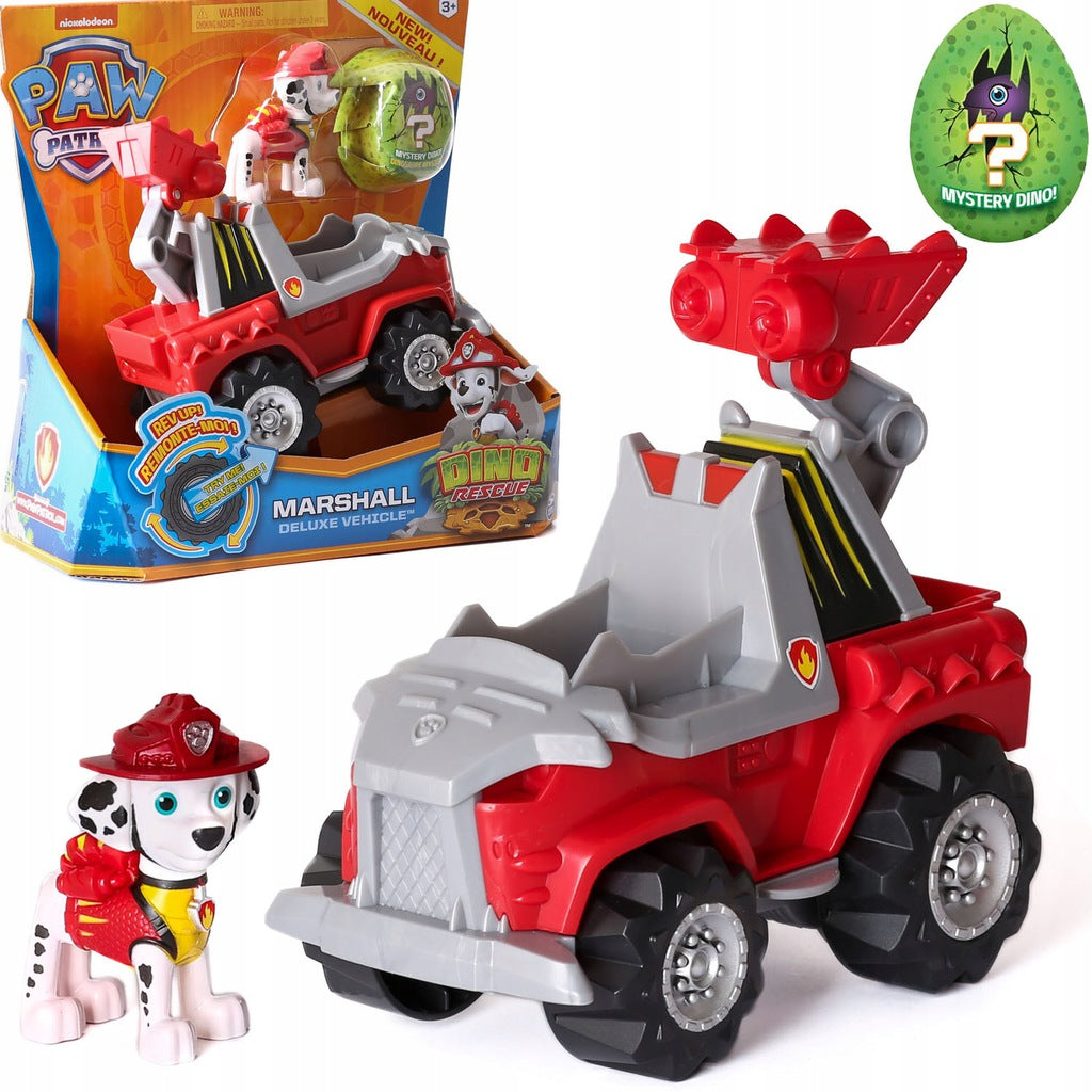 Paw Patrol  Marshall Dino figūrėlė ir gaisrinės automobilis