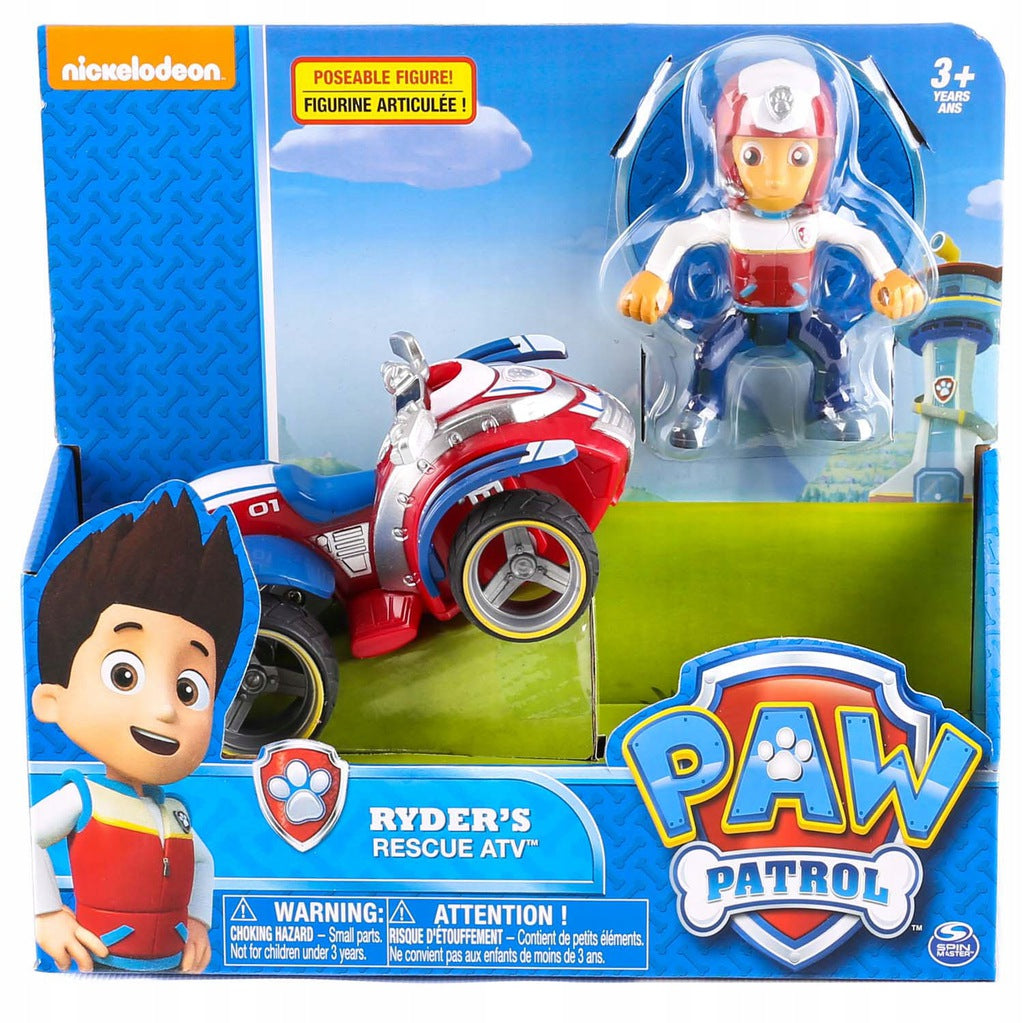 Paw Patrol Ryder figūrėlė ir keturratis