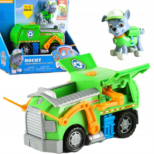 Paw Patrol Rocky figūrėlė ir automobilis