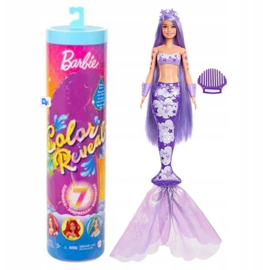 Barbie Color Reveal Colorful Mermaid lėlė