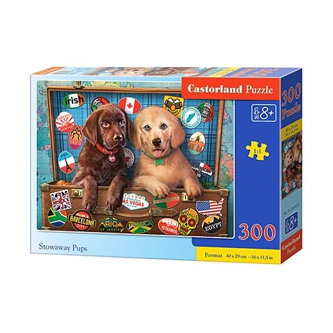 Castorland dėlionė STOWAWAY PUPS 300 det.