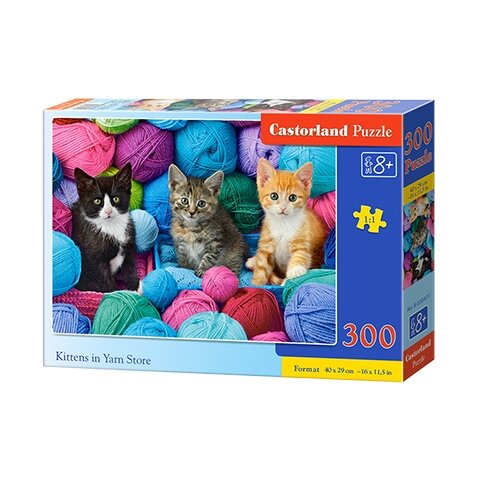 Castorland dėlionė  KITTENS IN YARN STORE 300 det.