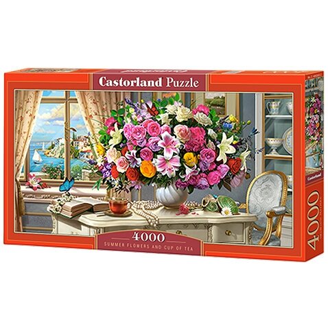 Castorland dėlionė SUMMER FLOWERS AND CUP OF TEA 4000 det