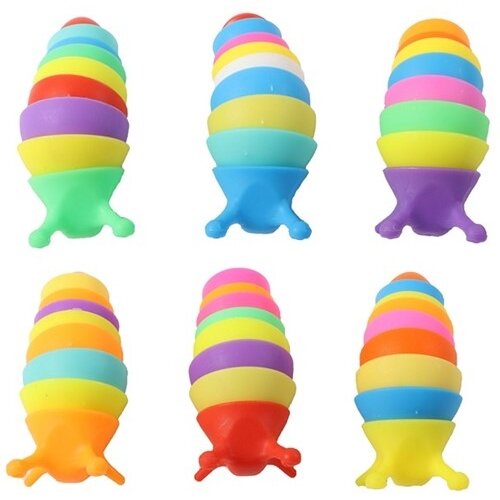 Kirminas, vaivorykštės spalvų, 10cm – vaizdas 2