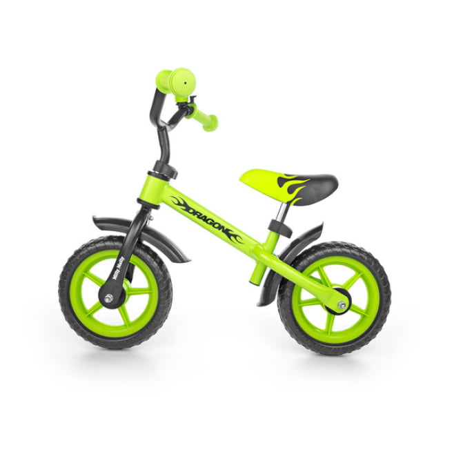 MILLY MALLY Balansinis krosinis dviratis DRAGON WITH BRAKE, žalias