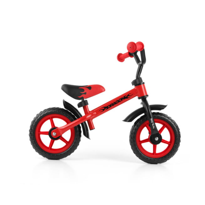 MILLY MALLY Balansinis krosinis dviratis DRAGON WITH BRAKE, raudonas