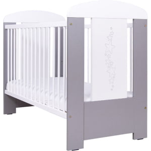 DREWEX Vaikiška lovytė STARS, sidabro ir baltos spalvos, su stalčiumi, 120x60 cm