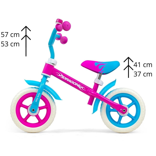MILLY MALLY Balansinis krosinis dviratis DRAGON Candy, su stabdžiais
