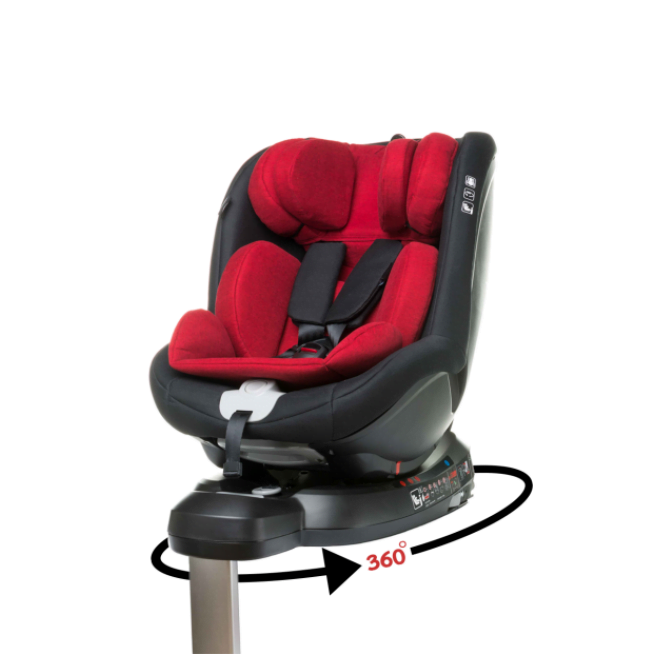 4 BABY NANO-FIX 0-18 kg automobilinė kėdutė, RAUDONA