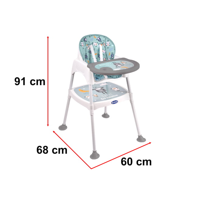 Maitinimo kėdė 3in1, žalia