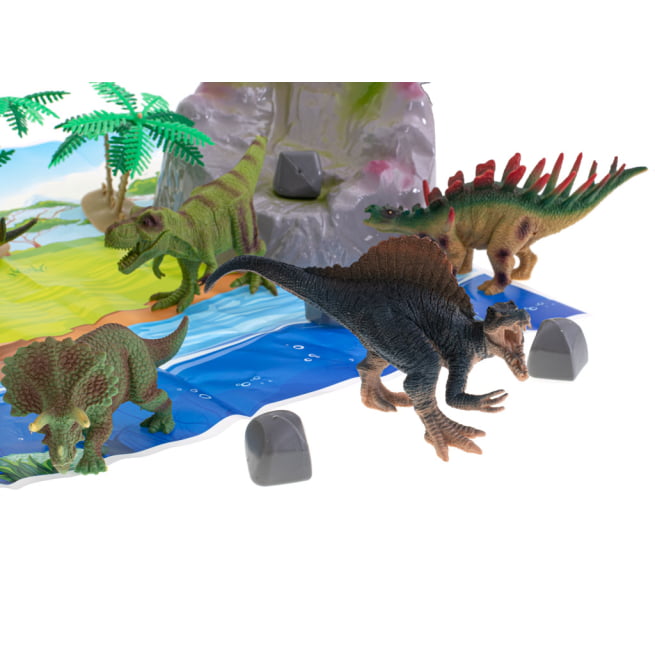 Dinozaurų figūrėlės, 7 vienetai, kilimėlis