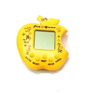 Tamagotchi elektroninis žaidimas obuolys, geltonas