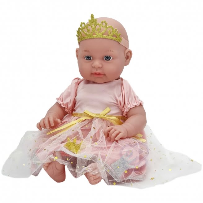 WOOPIE Lėlės Princesės suknelė su karūna, 43-46 cm