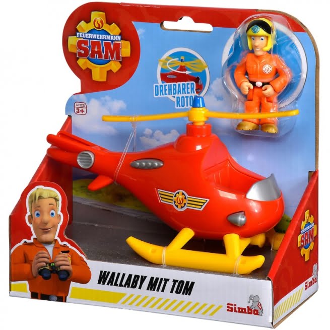 SIMBA Sraigtasparnis Wallaby su mini figūrėle Fireman Sam