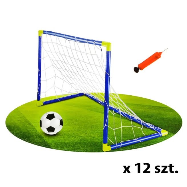 WOOPIE Futbolo vartai su kamuoliu ir pompa, 12 vnt.