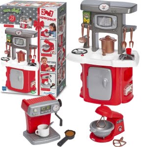 Ecoiffier Didelė vaikiška virtuvė su maišytuvu ir kavos aparatu