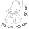 SMOBY Kėdė sodui ar kambariui, balta ir mėlyna