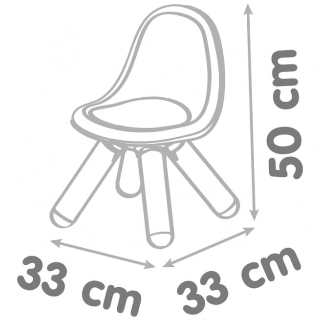 SMOBY Kėdė sodui ar kambariui, balta ir mėlyna