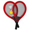 WOOPIE Badmintono rakečių rinkinys, raudonas