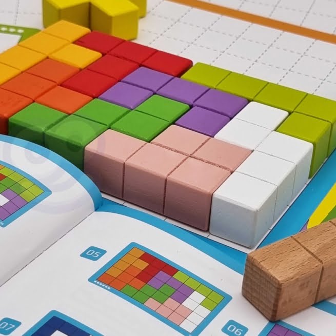 Tooky Toy Medinė dėlionė Tetris, 22 dalys